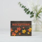 Barnwood Rustic Fall wedding reception invite (Standing Front)