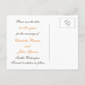 Barnwood Rustic Fall wedding save the Date Announcement Postcard (Back)
