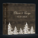 Barnwood Rustic Pine trees winter wedding  Planner Binder<br><div class="desc">Barnwood Rustic Pine trees winter wedding Personalized Wedding Planner Folder with Optional Bible Wedding Love Quote on back.</div>
