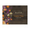 Barnwood Rustic plum fall leaves wedding RSVP