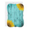 Barnwood Rustic Sunflowers Teal Housewarming Party