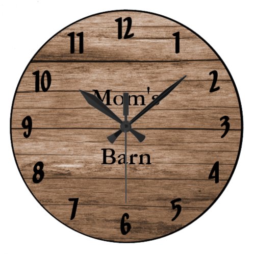 Barnwood Style Customizable Rustic Look Large Clock