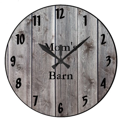 Barnwood Styled Personalized Rustic Looking Large Clock
