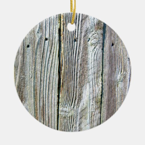 Barnwood wood grain tree bark rustic distressed  ceramic ornament
