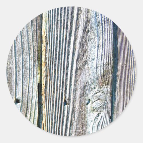 Barnwood wood grain tree bark rustic distressed  classic round sticker