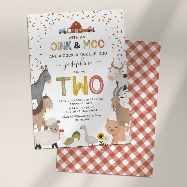 Barnyard 2nd Birthday Party Invitation (Creator Uploaded)