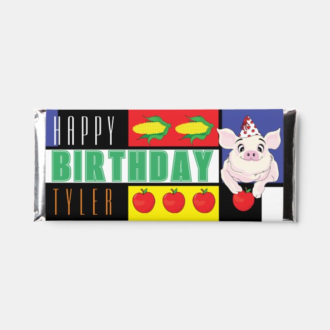 Barnyard Animal Birthday Party Hershey Bar Wrapper (Front)