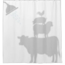 Silhouette shower Curtain Frog Shadow Silhouette