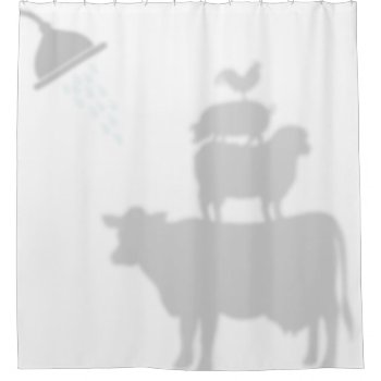 Barnyard Animals Shadow Silhouette Shadow Buddies Shower Curtain by getyergoat at Zazzle