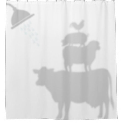 Barnyard Animals Shadow Silhouette Shadow Buddies Shower Curtain