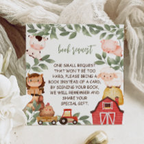 Barnyard Animals Watercolor Book Request Enclosure Card