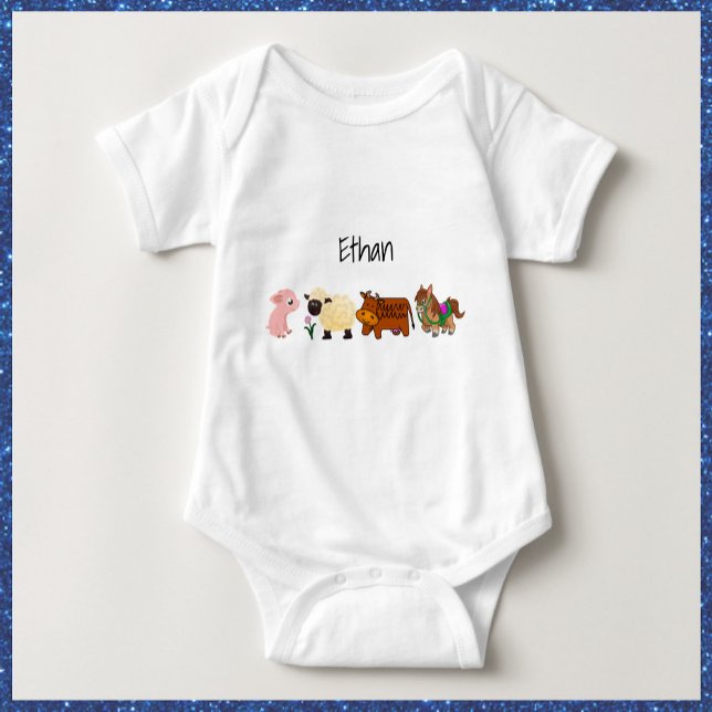 Barnyard Babies Baby Bodysuit (https://www.zazzle.com/store/capricepetit)