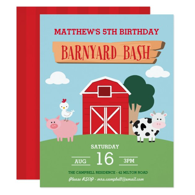 Barnyard Bash Invitation