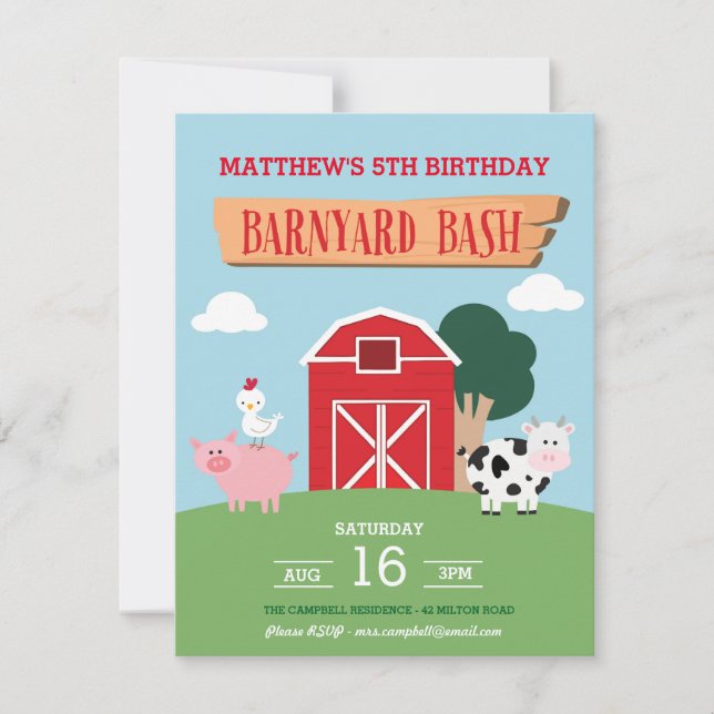 Barnyard Bash Invitation (Front)