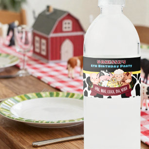 Barnyard Bash Water Bottle Label