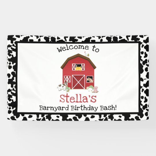 Barnyard Birthday Banner! Banner | Zazzle.com
