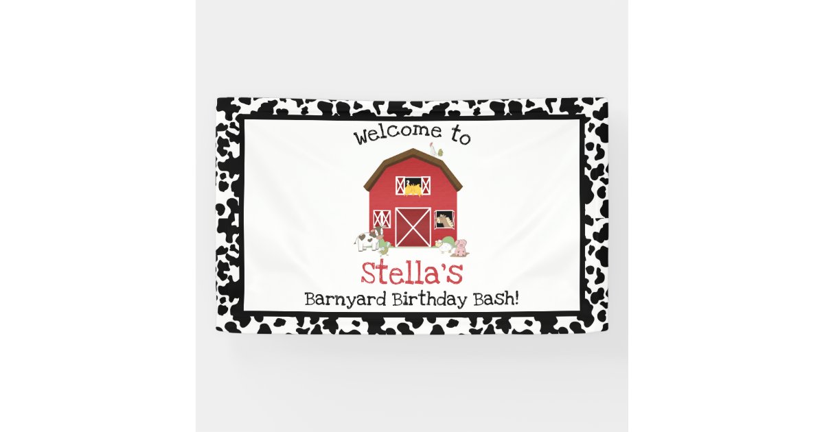 Barnyard Birthday Banner! Banner | Zazzle Barnyard Birthday Banner! Banner | Zazzle