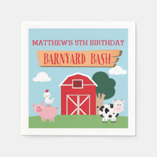 Barnyard Birthday Bash/Party Napkins