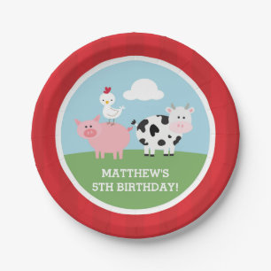 Barnyard Birthday Bash/Party Paper Plates