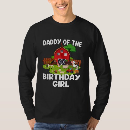 Barnyard Birthday Farm Animals Daddy Birthday T_Shirt