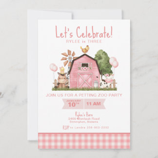 Barnyard Birthday Invitation • Farm Animal Party