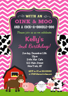 barnyard invitations zazzle