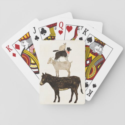 Barnyard Buds _ Donkey Goat Dog Cat Poker Cards