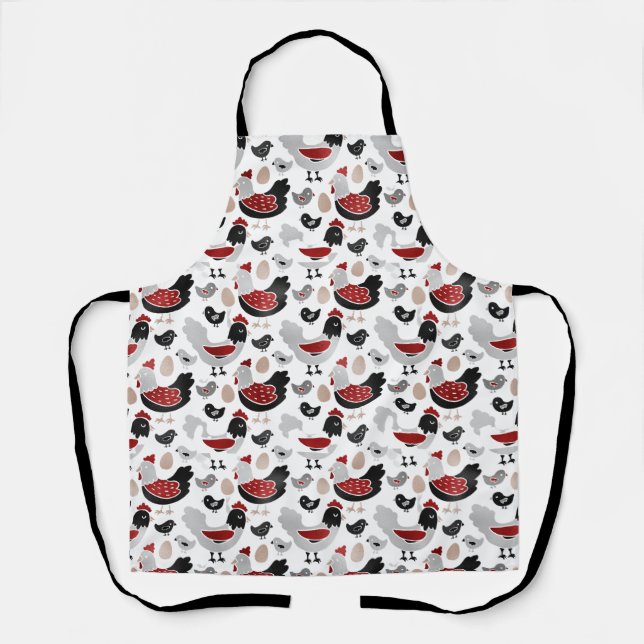 Barnyard Chickens Apron (Front)
