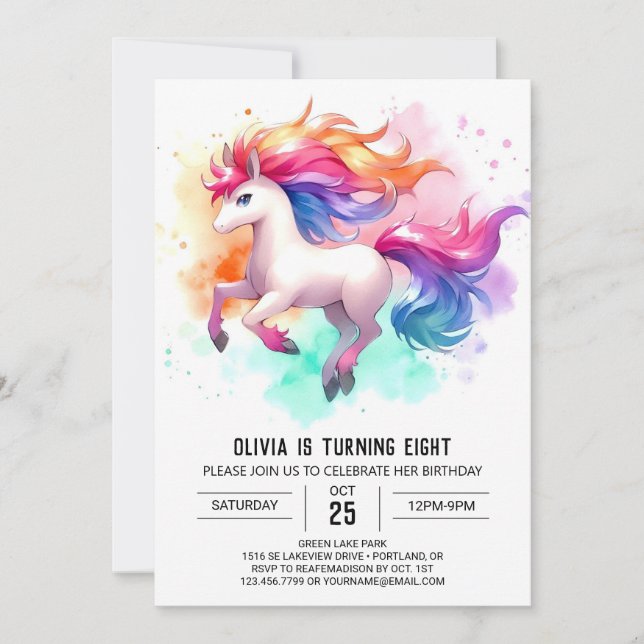 Barnyard Children Horse Birthday Invitation (Front)