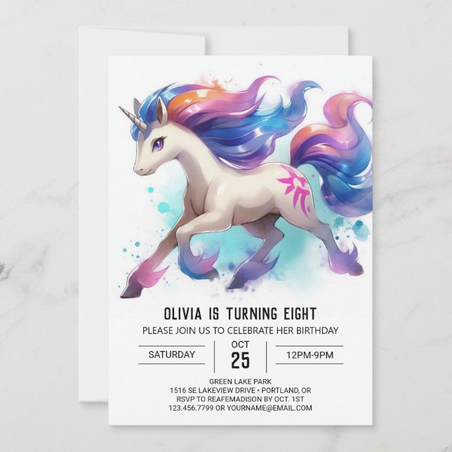 Barnyard Custom Horse Birthday Invitation (Front)