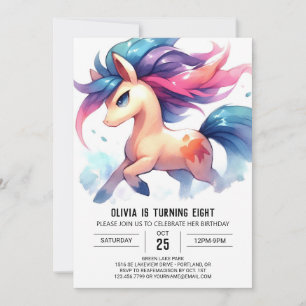 Barnyard Digital Horse Birthday Invitation