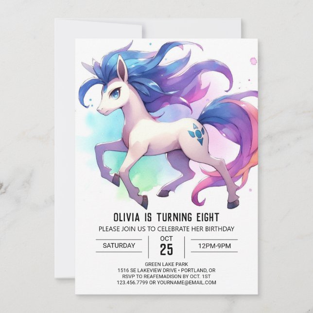 Barnyard Digital Horse Birthday  Invitation (Front)