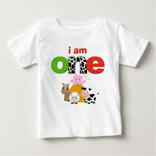 Barnyard Farm 1st Birthday Tshirt Toddler Baby Kid