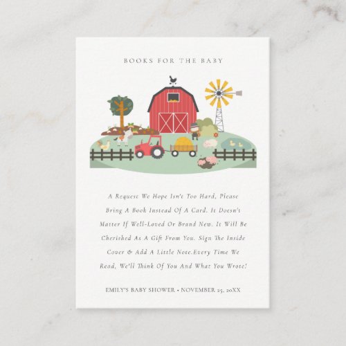 Barnyard Farm Animal Books for Baby Shower 