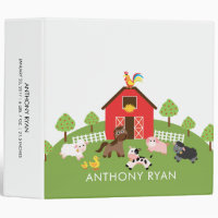 Barnyard Farm Animals Baby Photo Album Binder