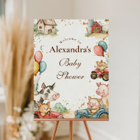 Barnyard Farm Animals Baby Shower