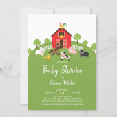 Barnyard Farm Animals Baby Shower Invitation (Front)