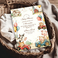 Barnyard Farm Animals Baby Shower