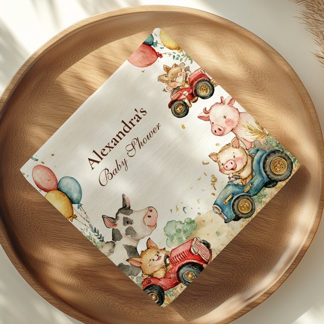 Barnyard Farm Animals Baby Shower Napkins (Creator Uploaded)