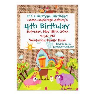 farm birthday invitations