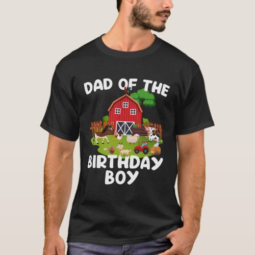 Barnyard Farm Animals Dad T_Shirt