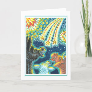 BARNYARD FARM ANIMALS ON FOURTH OF JULY Funny Cute Holiday Card