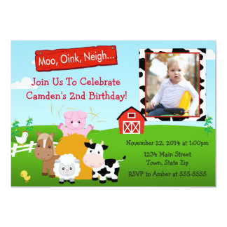 farm birthday invitations