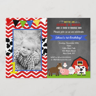 Barnyard Farm Birthday Party Invitations