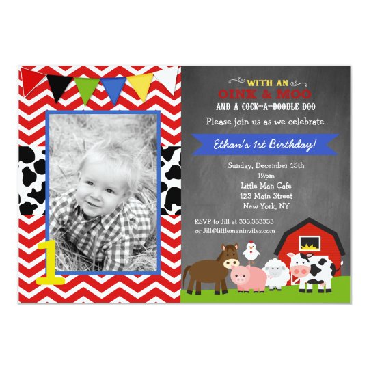 barnyard farm birthday party invitations zazzle com