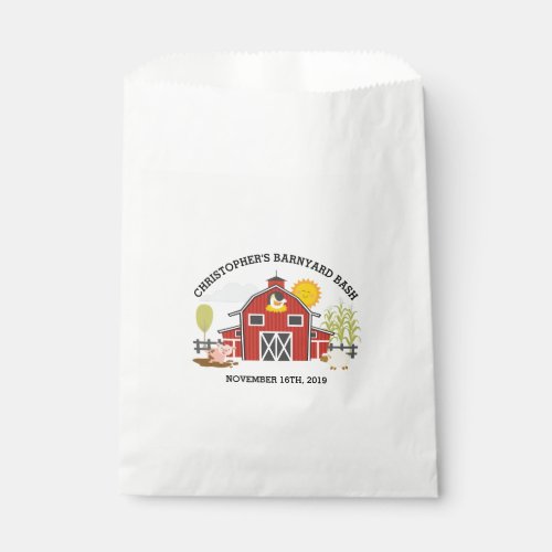 Barnyard Farm Kids Birthday Party Favor Bag