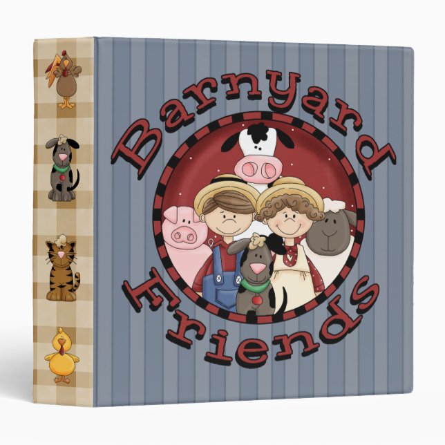 Barnyard Friends Avery Binder (Front/Spine)