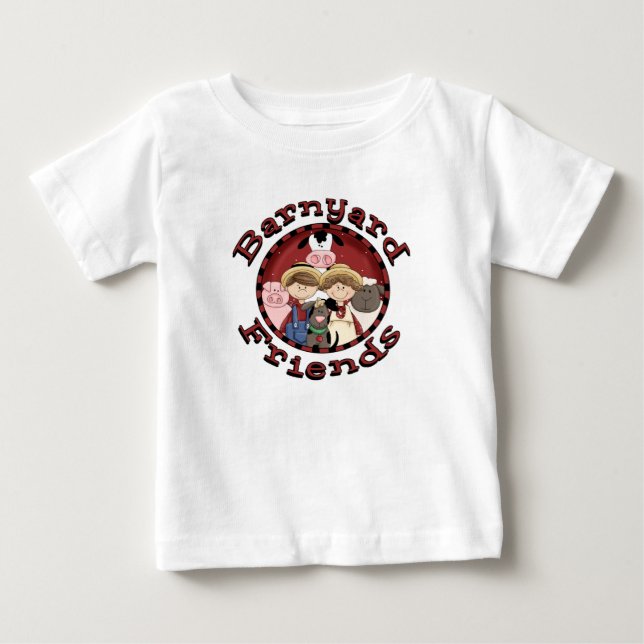 Barnyard Friends Farm Baby T-shirts (Front)