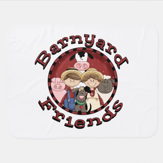 Barnyard Friends Swaddle Blanket (Horizontal)