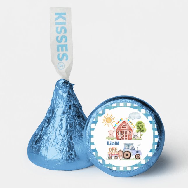 Barnyard Fun 1st Birthday Hershey®'s Kisses® (Front)
